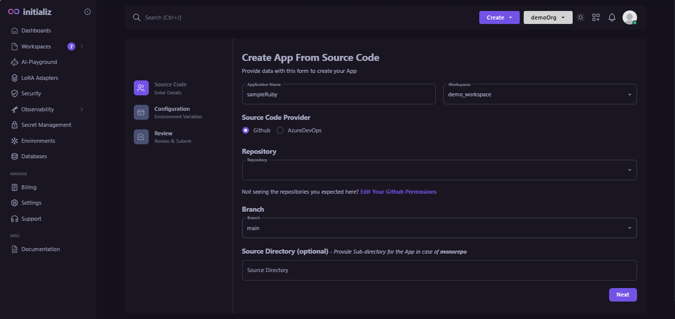CreateApp